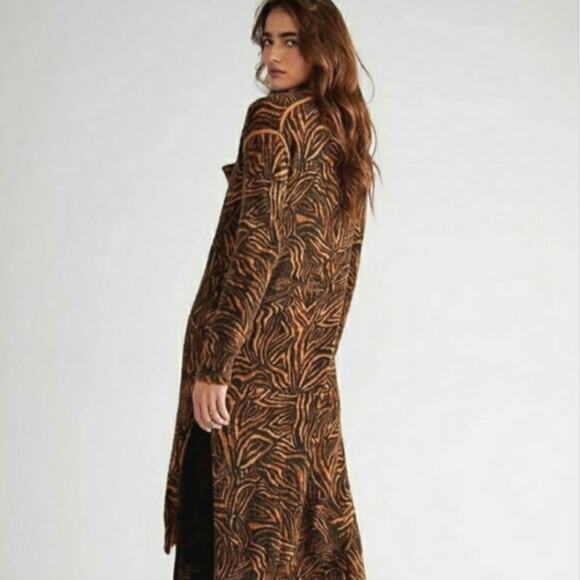 Free People Long Tiger Animal Print Cardigan Sweater - Picture 10 of 10